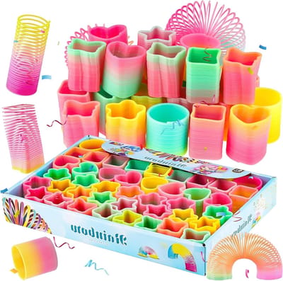 48-delige Regenboog Spiral Speelgoedset, Traploper voor Kinderen, Perfect als Verjaardagscadeau en Speelgoed voor Creatieve Spelletjes