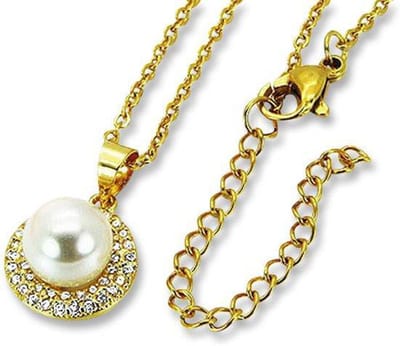 Amanto Ketting Danjel G - 316L Staal PVD - Parel - ∅12mm - 50cm