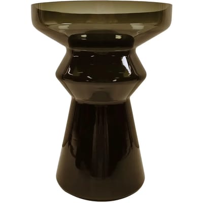 Present Time Vaas Majesto - Bruin - 22.5x22.5x30cm - Glas - Modern - Bloemenvaas - Woondecoratie - Decoratieve vaas voor woonkamer of slaapkamer