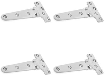 Dailygoods- Poortscharnieren Zware 316 Roestvrij Staal - 4 Stuks - Hoogwaardige Hardheid - Gepolijst - Duurzaam - Afmetingen 151x75x4,5 mm - Scharnier