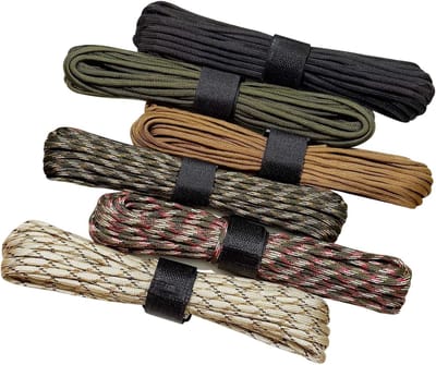 Set van 6 Paracord Koorden 4 mm, Scheurbestendige Touw met 7 Kernen, Ideaal voor Buitenactiviteiten, Tuinieren en Doe-Het-Zelf Projecten