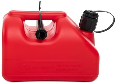 Dailygoods- Benzinjerrycan 5 Liter - Professionele Schenktuit - Ontluchting - Brandstoftank - Flexibele Trechter - HDPE Materiaal - Schokbescherming