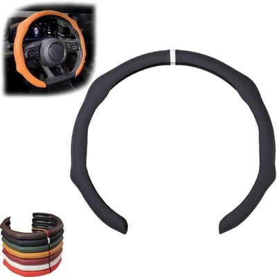VHV-Stuurhoes - Stuurwielhoes - Auto stuurhoes - Antislip - Ademend - Ultradun - Universeel - Beschermhoes voor stuurwiel - Voor de auto - 38 cm - Zwart