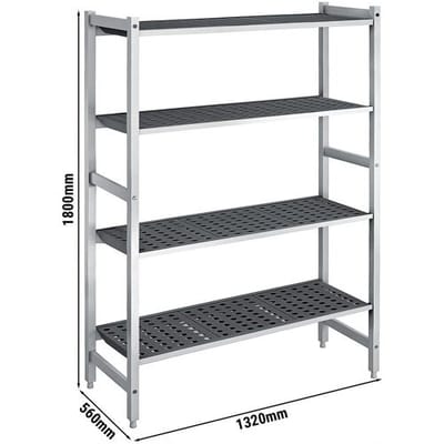 GGM Gastro Aluminium Grundregal - 1320x1800mm - Tragkraft: 900 kg