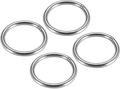 Cosensi - 4 Stuks Roestvrij Stalen O-ringen 60 mm voor Ophangtoepassingen