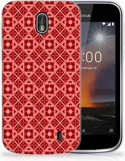 Nokia 1 TPU bumper Batik Rood