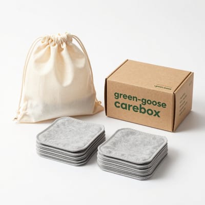 10 Hebruikbare Bamboe Wattenschijfjes - Wasbare Wattenschijfjes - Reusable Makeup Removal Pads - Zero Waste - Ecofriendly - Wit