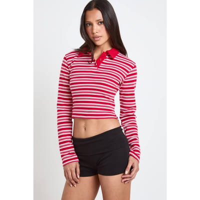 boohoo Dames Lage Short Met Omgevouwen Tailleband | Zwart | Maat: 42