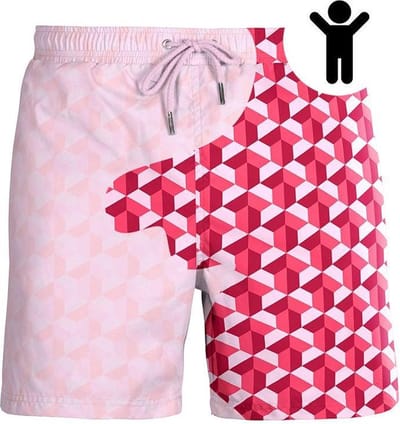 SEA'SONS - Zwembroek Jongens - Kleurveranderend - Sneldrogend - Roze - Maat 146 (SEASONS - Kleur veranderend)