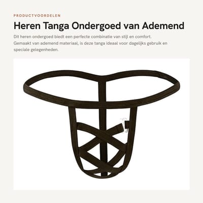 Dailygoods- Tanga Slip Heren Ademend - Ondergoed - Lage Taille - Meervoudige Gekruiste Bandjes - 100% Polyester - Ideaal Cadeau - Herenondergoed