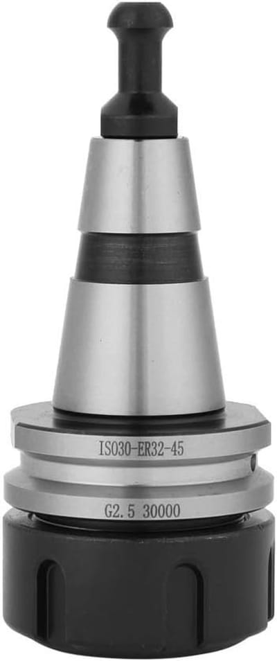 Gereedschaphouder Spantang - Balans Spantang - CNC Frezen Draaien - Roestvrij Staal Hoge Dichtheid - ISO30 ER32 60mm - Zilver Zwart