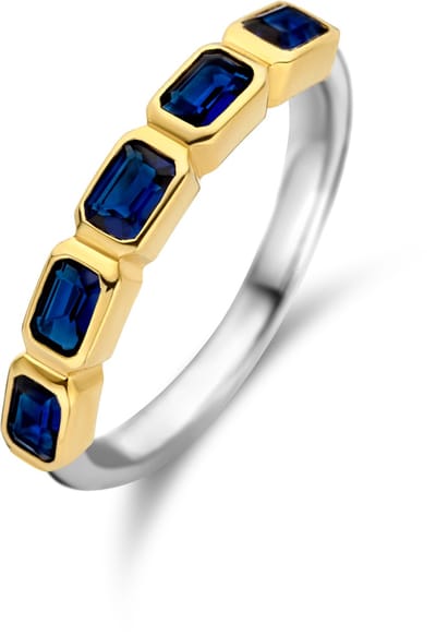 TI SENTO Dames Ring - 925 zilver - Blauw - Maat 17.75 mm / maat 56 - 12274BY