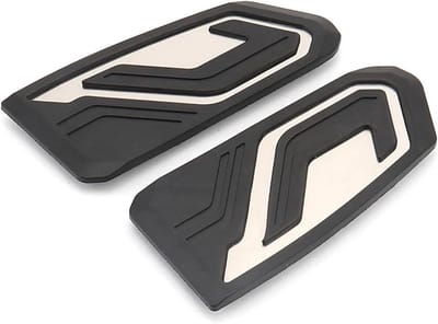 Motorfiets Voetsteunen - Pedaal Platen - Verbeterde Rijervaring - Antislip Ontwerp - Voorzijde - Zwart