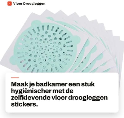 Dailygoods- Droogleggen Sticker - Zelfklevend Ontwerp - Afvoer Filter - Wegwerpfilter - Niet-geweven Stof - Eenvoudig te Installeren - Afvoerfilter