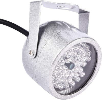 IR-licht - Infrarood Lamp - Nachtzicht Verbeteren - Automatische Dag/Nacht Sensor - IP65 Waterdicht - Zwart