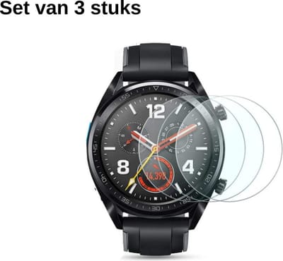 KELERINO. Screenprotector - Geschikt Voor Huawei Watch GT / Active - Gehard glas - 3 stuks