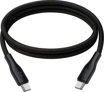 Usb C kabel - 2 meter - Snellader - Usb C naar usb C - Kabeltje voor carplay in auto - Quick charge en fast charging - Zwart