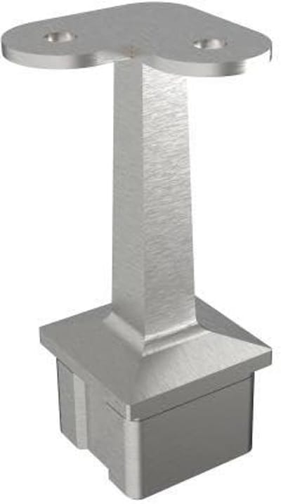 Leuninghouder Palen - Zuilopzetstuk RVS - Trap Constructie - Platte Uitvoering - 40x40 mm - Zilver