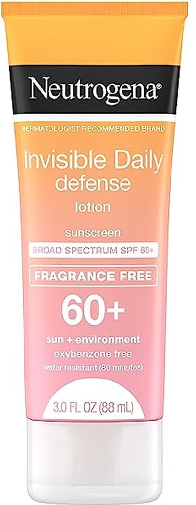 Neutrogena Invisible Daily Defense Fragrance-Free Sunscreen Lotion - 88ml- Broad Spectrum SPF 60+