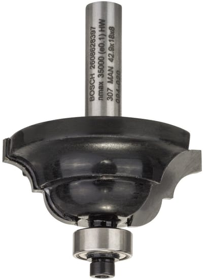 Bosch - Paneelfrees D 8 mm, R1 6,3 mm, B 15 mm, L 18 mm, G 60 mm