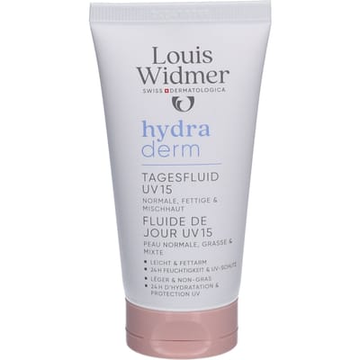 Louis Widmer Hydraderm Dag Fluide UV15 Zonder Parfum 50 Dagcrème