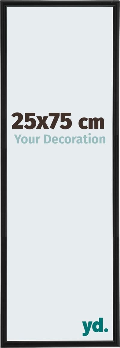 Your Decoration - Fotolijst 25x75 cm - Kunststof - Zwart Mat - Annecy