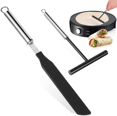 Dailygoods- Deegverdeler Roestvrij Staal - Crêpemaker - Pannenkoekenverdeler - Spatel - Deegverdeler voor Crêpes - Crêpes Maker - Pannenkoekenmaker