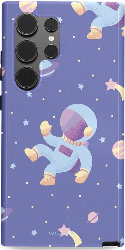 Casetastic Hoesje Geschikt voor Samsung S24 Ultra - Stijlvolle Beschermende Duo-layer Case - Vliegen in de ruimte