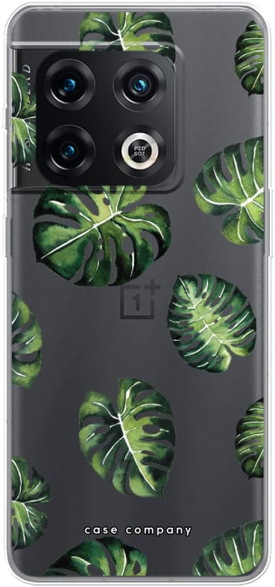 Case Company® - Hoesje geschikt voor OnePlus 10 Pro hoesje - Tropische bladeren - Soft Cover Telefoonhoesje - Bescherming aan alle Kanten en Schermrand