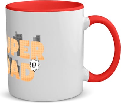 Akyol - super dad koffiemok - theemok - roze - Vader - papa - vaderdag - cadeau - verjaardag - kado - 350 ML inhoud