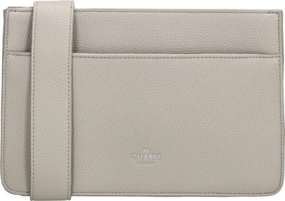Charm London Princeton Schoudertas - Crossbody - Praktisch - Vakken - Verstelbare/Afneembare Schouderband - Lichtgrijs