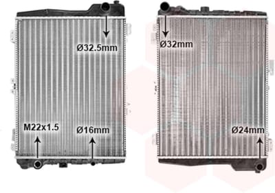 Van Wezel - RADIATOR VOOR AUDI 80 B3 1986-1991 893121251G