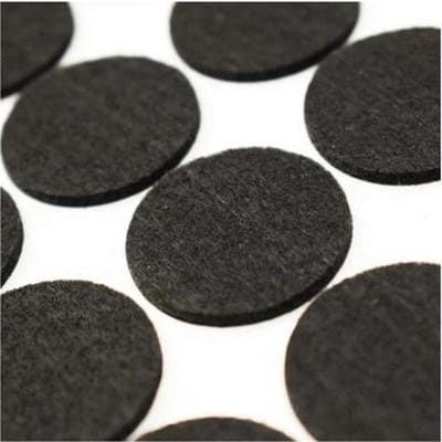 FSW-Products - 24 Stuks - Zelfklevende Meubelonderzetters - Meubelvilt - Anti-krasvilt - Plakvilt - Viltjes - Knipvilt - Vloerbeschermer - Zwart - Rond / 1.2cm dia