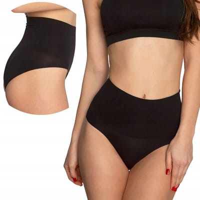 GATTA - Hoge Taille - Maat S - Slipje - Zwart - Dames Slip - Taille - Naadloze - Ondergoed - Slipje - (1 Stuks )