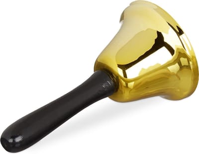 Tafelbel Goud - Receptiebel Schoolbel - Balie Service - Ergonomisch Handvat - 65 x 11 cm - Zilver