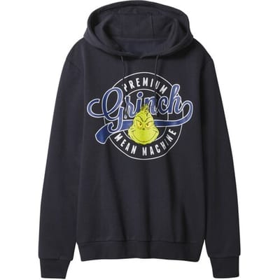 Lidl Heren kersthoodie The Grinch (Marineblauw, S)