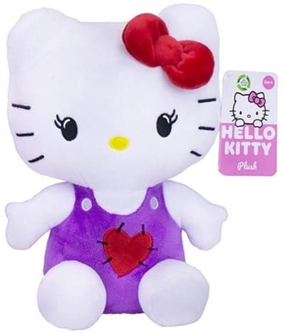 Hello Kitty (Paars/Wit) Halloween Pluche Knuffel 25 cm - Speelgoed Knuffels voor Kinderen Meisjes - Kat Cat Kitten Plush Toy - Melody, Kuromi, Hello Kitty