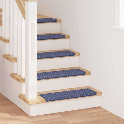 vidaXL Zelfklevende Trapmatten 15 st 65 x 21 x 4 cm Non-Slip Blauw