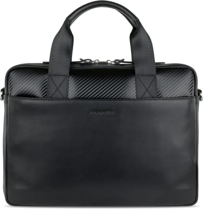 bugatti Laptoptas Schoudertas met laptopvak Comet bags Briefcase Black Zwart