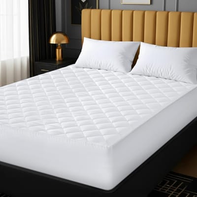 Matrasbeschermer Gewatteerd - Matrashoes Zacht - Comfortabel Slapen - Diepe Hoeken - 90x200 cm - Wit