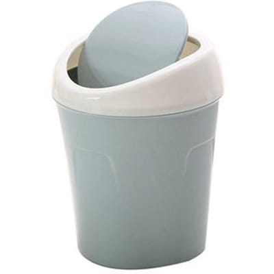 Bureauprullenbak Plastic Multifunctionele Kleine Bureau Aanrecht Afvalbak met Klapdeksel voor Thuis blauw