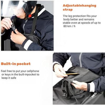 Scooter Beenbescherming – Wind- & Waterdicht Regenschort – Winter Scooter Deken met Lamswol – Universele Motor Beenhoes – Reflecterend & Verstelbaar