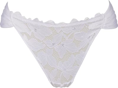 After Eden Morgan - String met wrinkle effect -Dames Onderbroek - Wit- Maat S