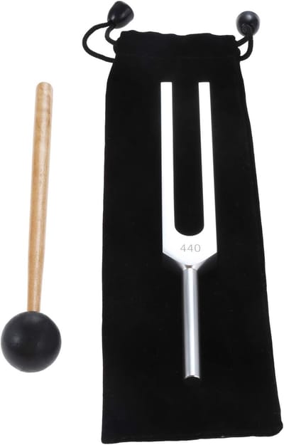 SnelShoppen - Tuning Fork 440Hz met Siliconen Hamer en Tas voor Violin, Gitaar, Geluidstherapie, DNA Herstel, Healing, Balanceren, Vibration, Perfect