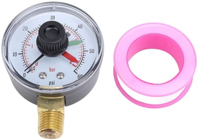 Dailygoods- Watermanometer Hoge Betrouwbaarheid - Vervangingsmanometer - Drukmeter - Wijzerplaat - Eenvoudige Installatie - DN8 Buitendraad