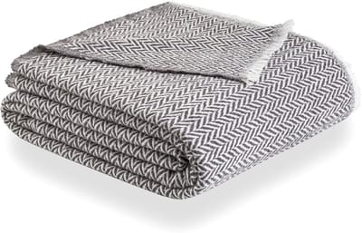 Zachte katoenen deken voor vier seizoenen, multifunctionele sprei - donkergrijs, 120 x 180 cm