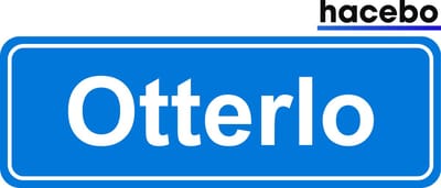 Hacebo - Plaatsnaam Sticker - 29x10 CM - Otterlo sticker - Verkeersborden sticker - grappige cadeaus - Otterlo