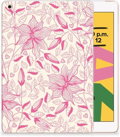 Apple iPad 10.2 | iPad 10.2 (2020) | 10.2 (2021) Siliconen Hoesje Pink Flowers