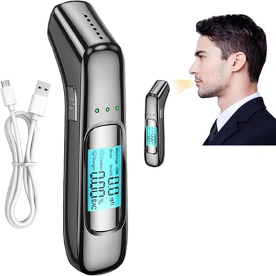 Alcoholtesters, professionele alcoholtester met digitaal lcd-scherm, USB-oplaadbare alcoholtestkits, zeer nauwkeurige draagbare alcoholtester voor persoonlijk gebruik