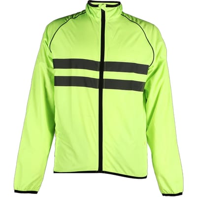 Veste Réfléchissante Respirante Manteau de Vélo Manches Longues Polyester avec Poches pour l'Extérieur M black